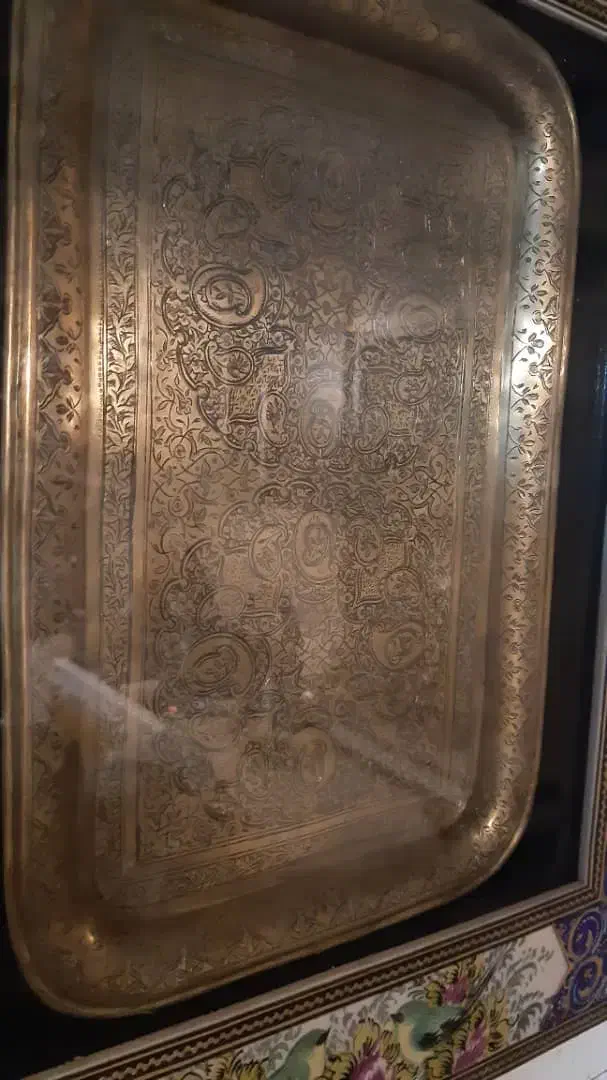 سینی قلمزنی قابی|کلکسیون اشیاء عتیقه|فاضل آباد, |دیوار