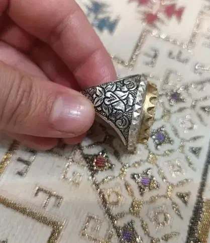 نقره دستسازقلم زنی فیروزه نیشابوراصل امضادار|جواهرات|شیراز, آزادگان|دیوار