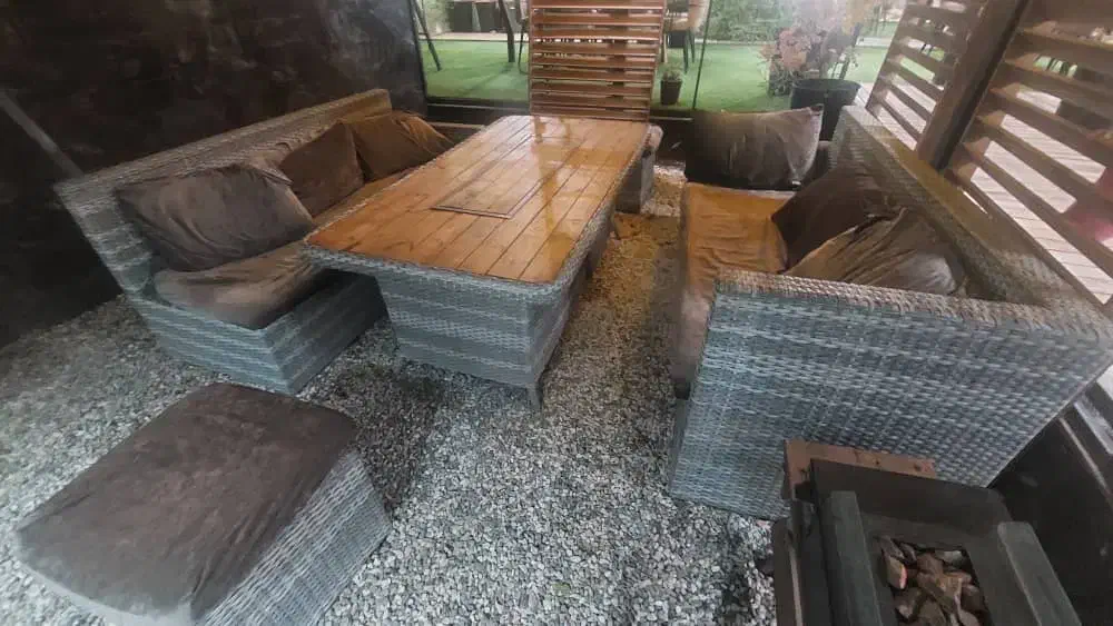 مبلمان باغی ۸نفره با میز آتشدان|مبلمان خانگی و میز عسلی|شیراز, عفیف‌آباد|دیوار