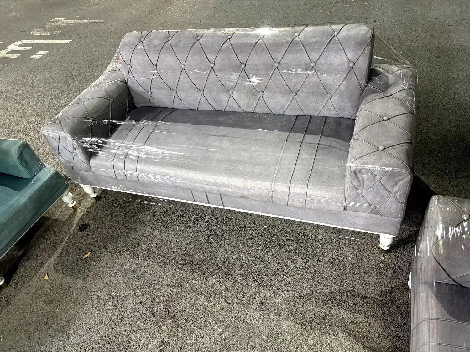 مبل مدل چستر ۷نفره درحد (طوسی.آبی)|مبلمان خانگی و میز عسلی|کرج, فاز ۴ مهرشهر|دیوار