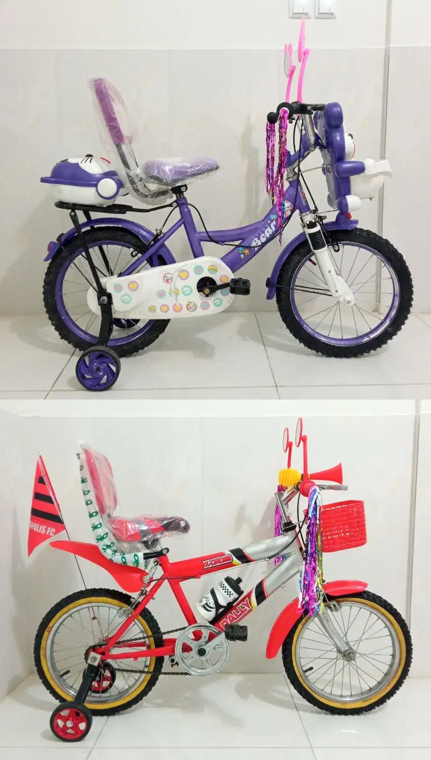 ۲ دستگاه دوچرخه شماره ۱۶ پسرانه و دخترانه|دوچرخه، اسکیت، اسکوتر|بروجن, |دیوار