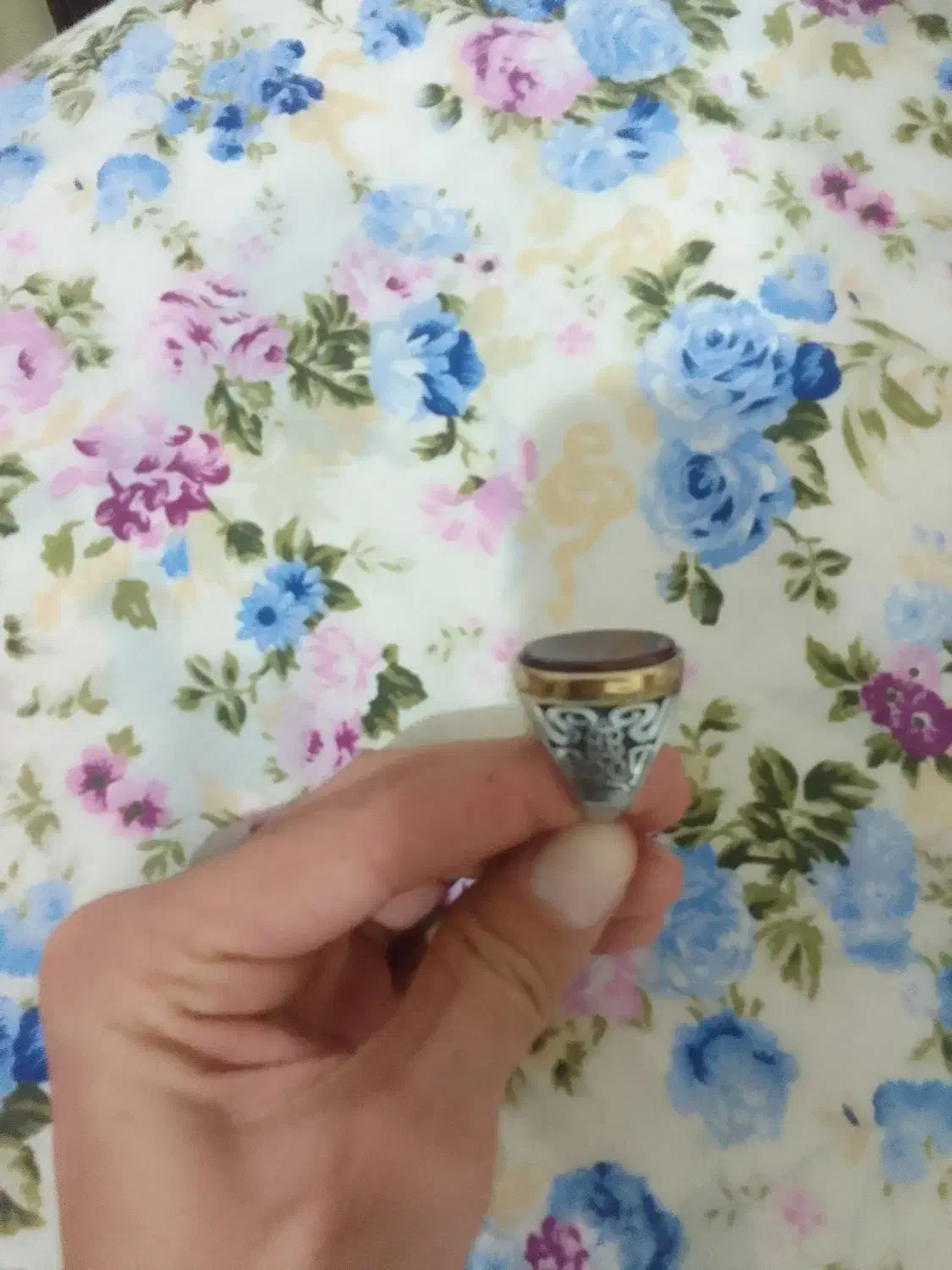 انگشتر عقیق یمن با رکاب فوقالعاده جذاب و استیل|جواهرات|جهرم, |دیوار