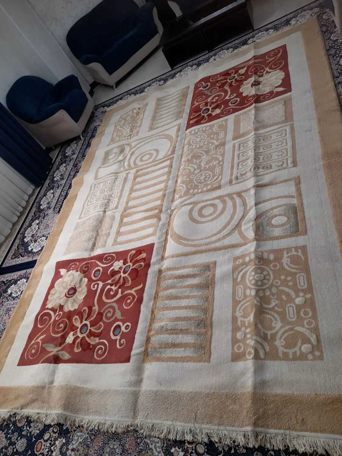 گلیم فرش تمیز و شسته شده|فرش|ایلام, |دیوار