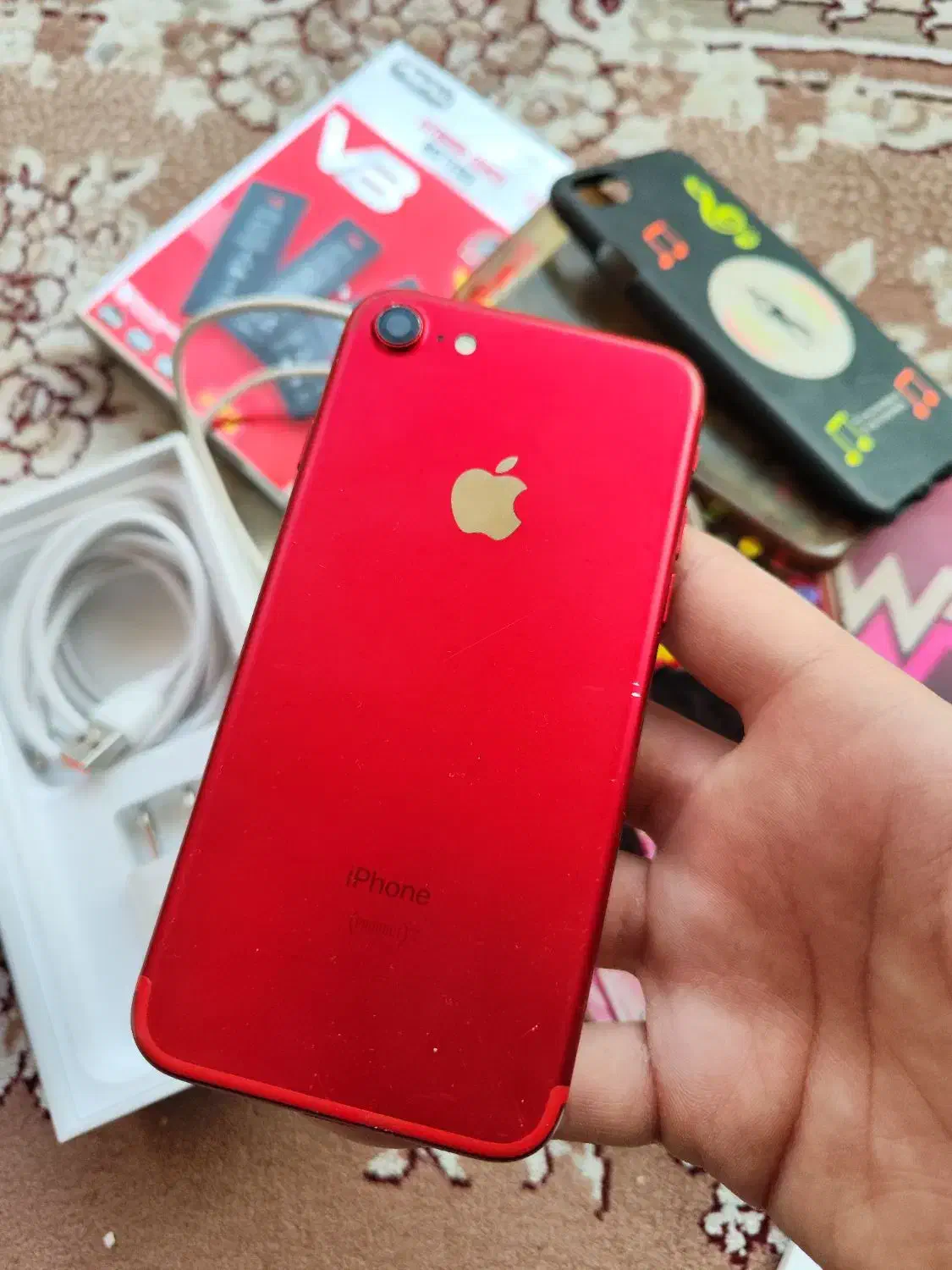 گوشی iPhone 7 قرمز حافظه 128 گیگ سالم|موبایل|گناباد, |دیوار