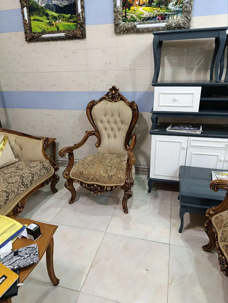 مبل سلطنتی ماهور|مبلمان خانگی و میز عسلی|رشت, کوی حسینی|دیوار