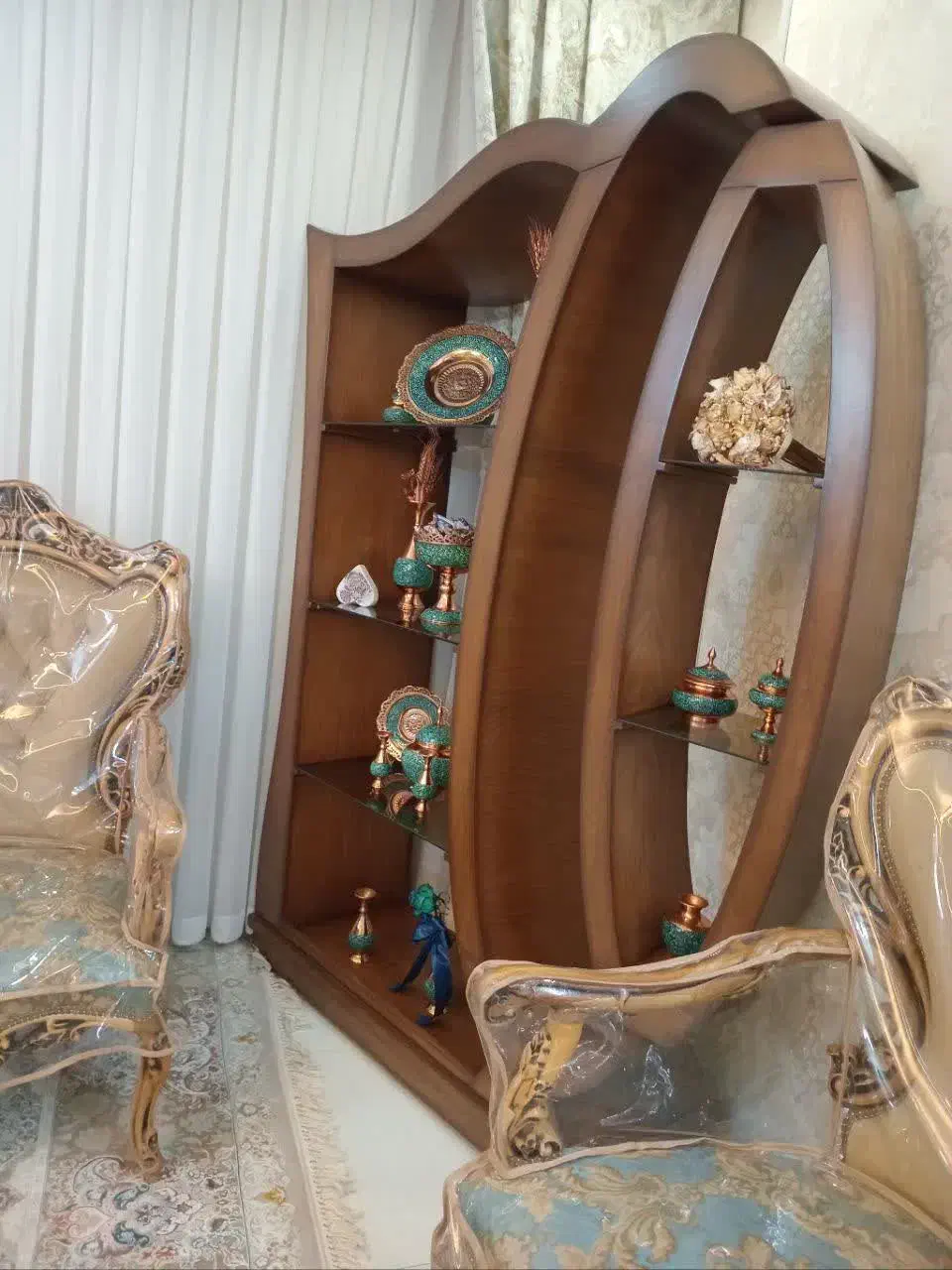 ویترین چوبی دست ساز|بوفه، ویترین، کنسول|اصفهان, دهنو|دیوار