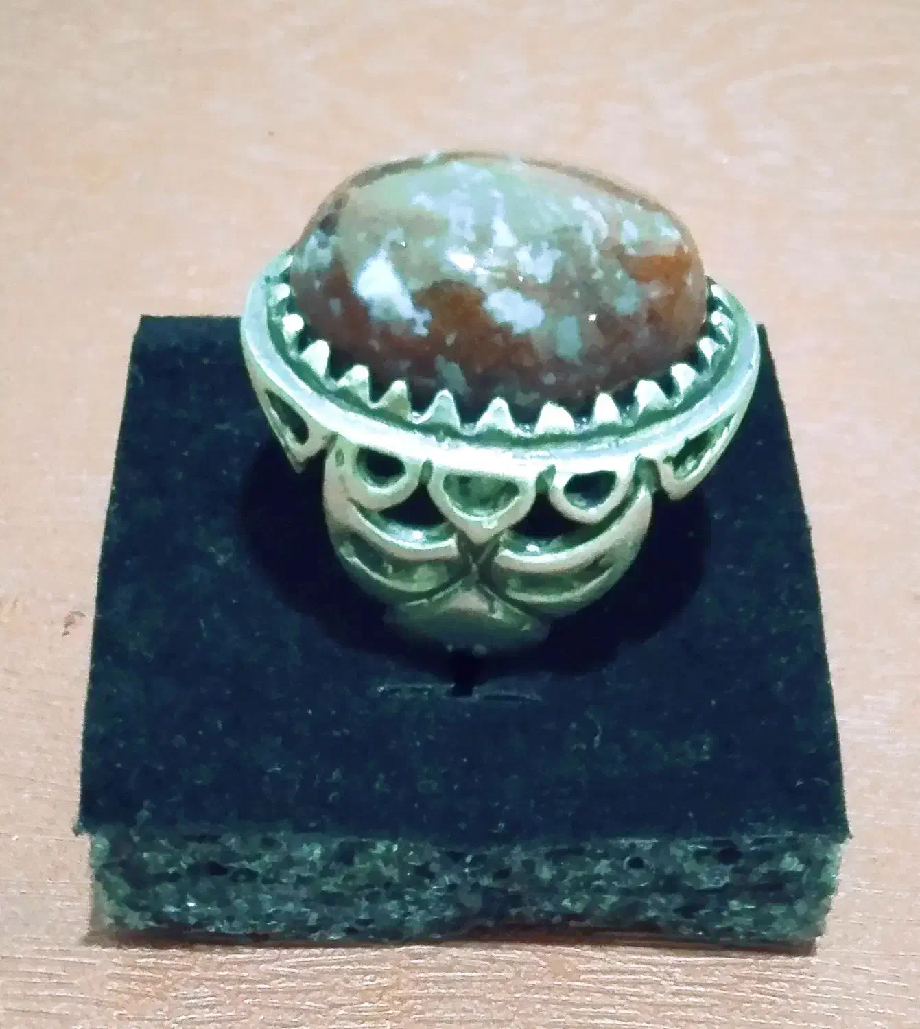 انگشتر جاسپر خوش تراش و انگشتر عقیق کبدی آبدار|جواهرات|سنندج, |دیوار