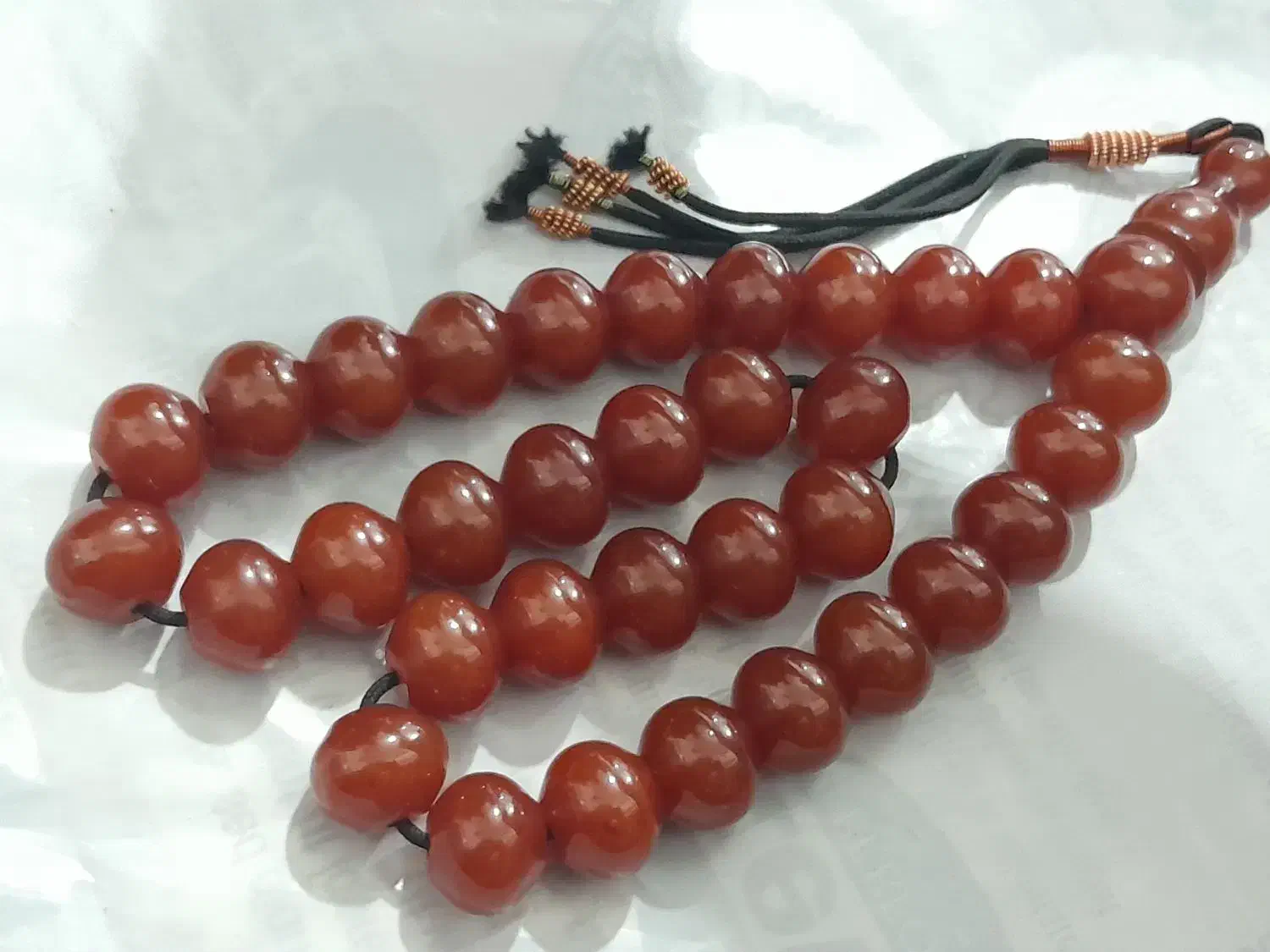 تسبیح کهربا قدیمی|کلکسیون اشیاء عتیقه|بیجار, |دیوار