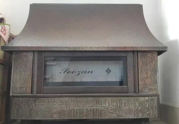 بخاری شومینه سوزان|بخاری، هیتر، شومینه|تبریز, |دیوار