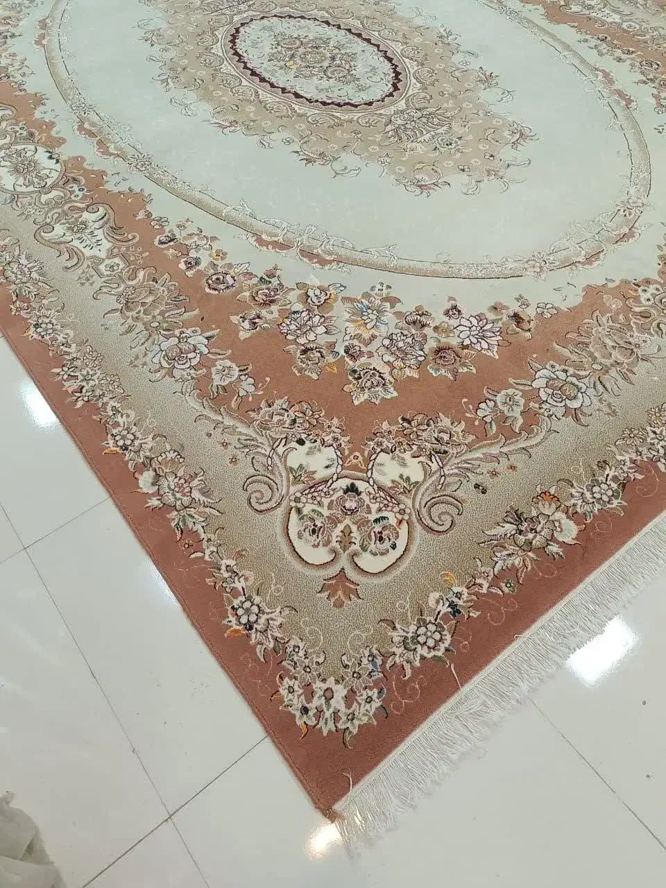 دو تخته فرش12متری گل برجسته|فرش|ایلام, |دیوار