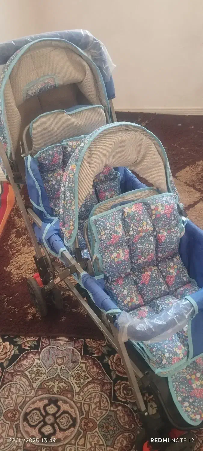 کالسکه دوقلوی بچه|کالسکه و لوازم جانبی|زرندیه, |دیوار