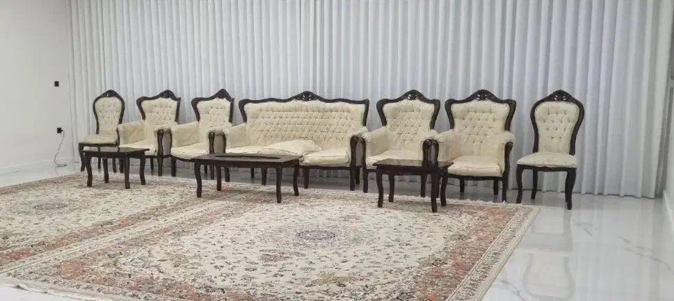 مبل استیل 9نفره سلطنتی|مبلمان خانگی و میز عسلی|مشهد, کوه سنگی|دیوار