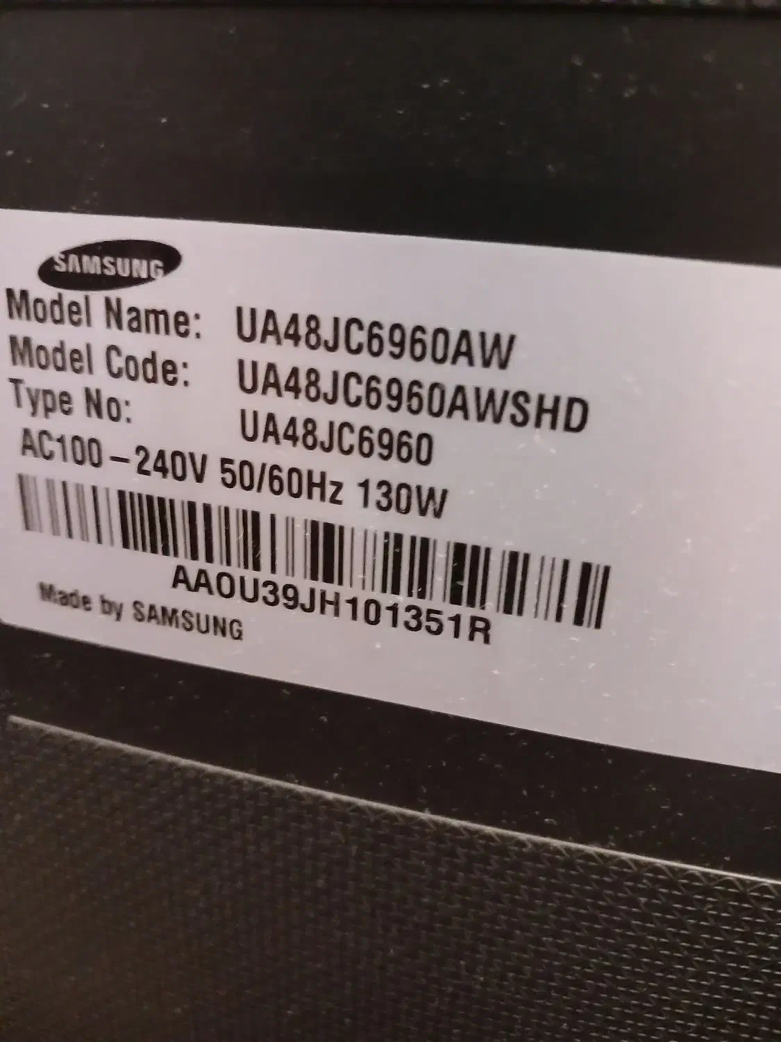 تلویزیون Curve  samsung 48  صفحه شکسته|تلویزیون و پروژکتور|تهران, زرگنده|دیوار