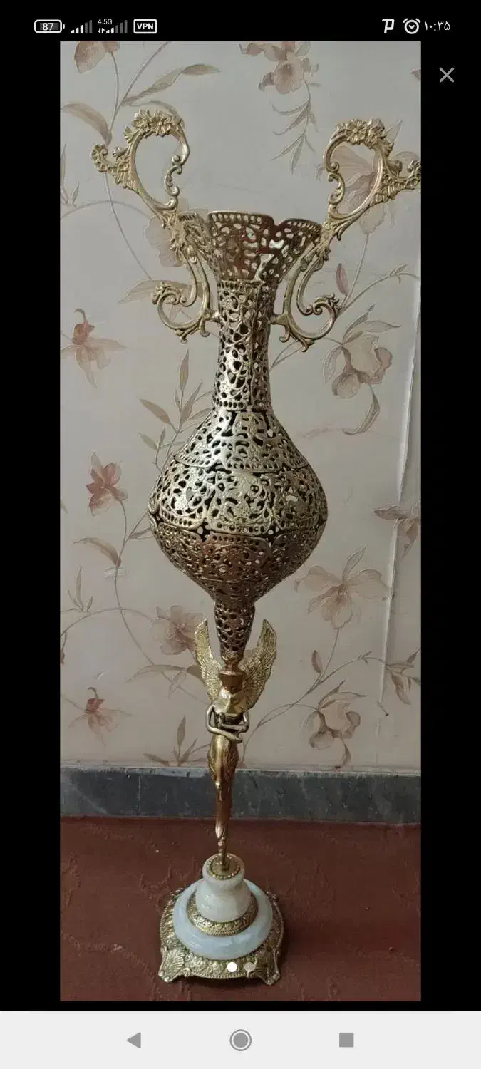 ست ساعت و شمعدان برنز اصل و گلدان ملاعکه|صنایع دستی و سایر لوازم تزئینی|شیراز, عادل آباد|دیوار