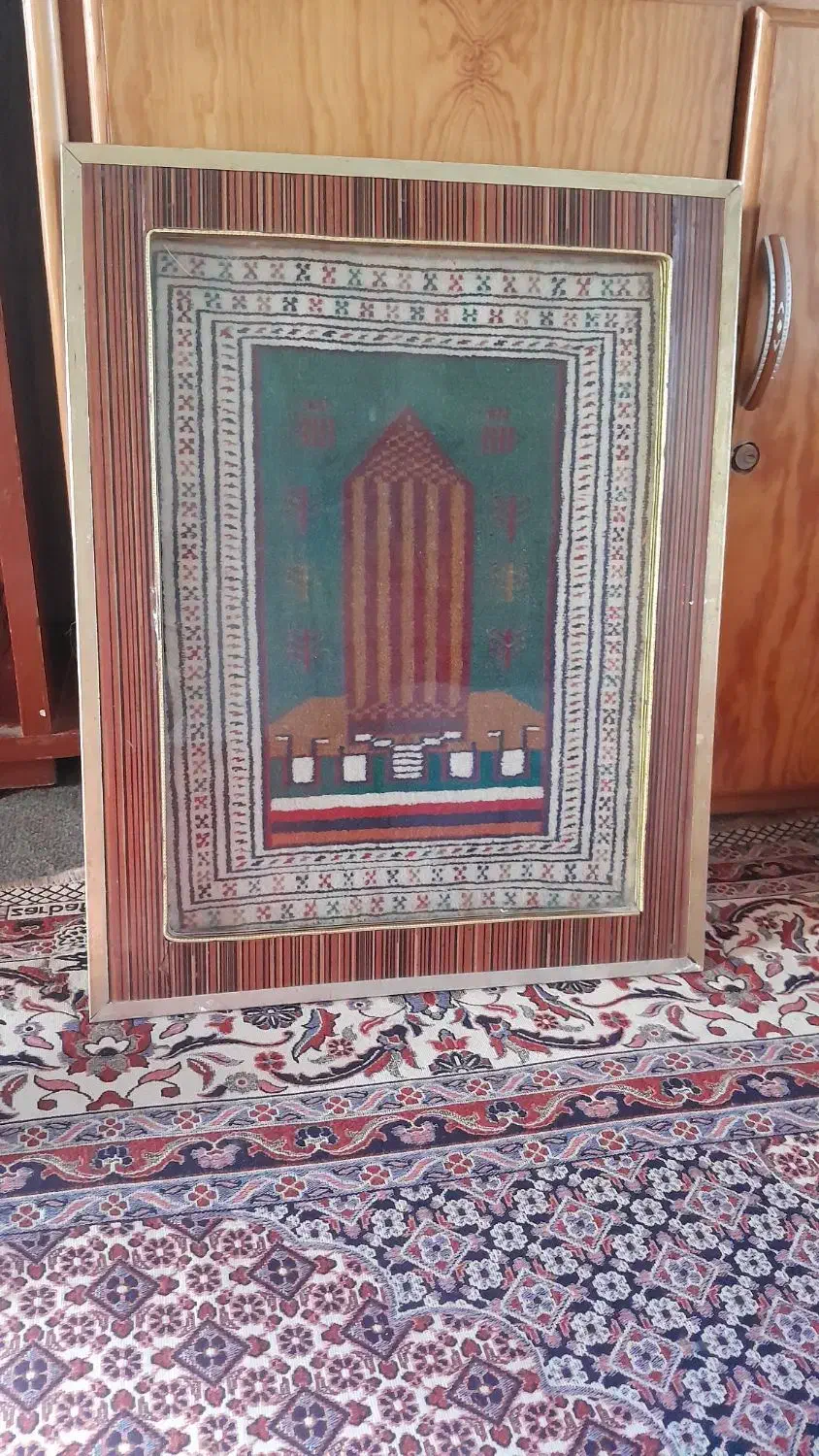 یک جفت تابلوگنبدقابوس دست بافت|تابلو، نقاشی، عکس|گنبد کاووس, |دیوار