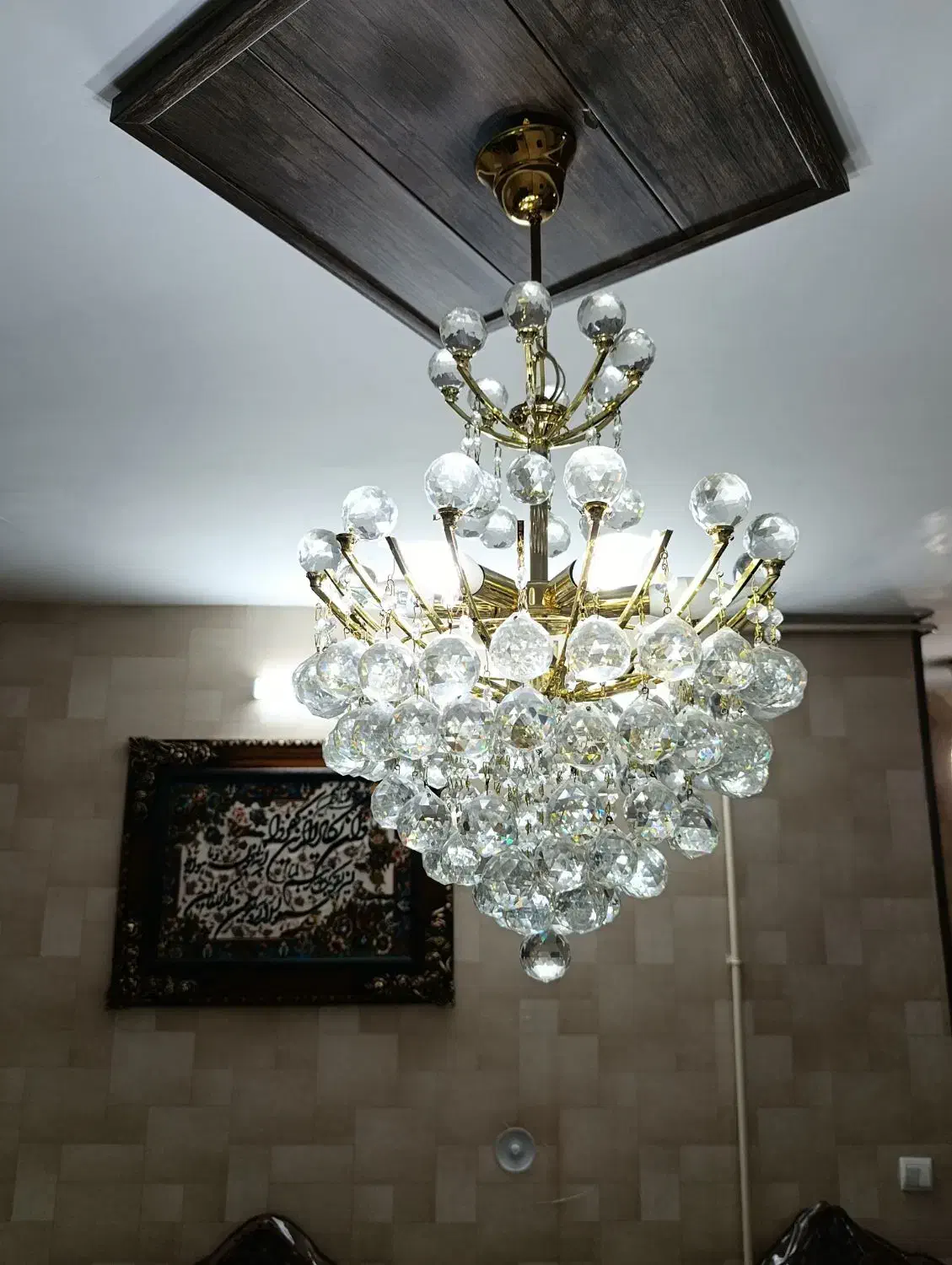 لوستر کریستالی|لوستر و چراغ آویز|قزوین, |دیوار