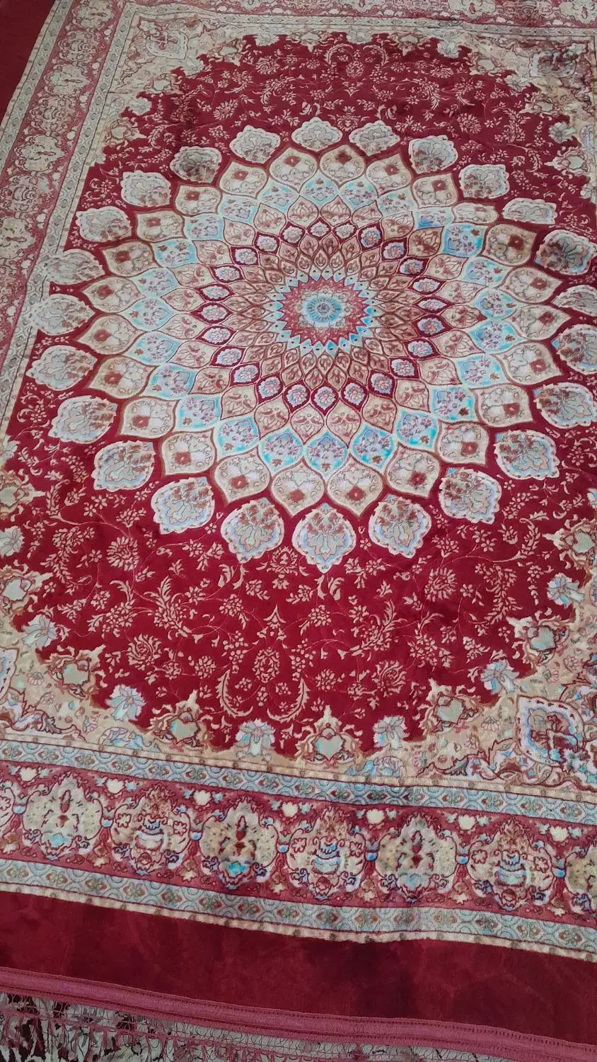 پتوفرش زرشکی ۴ متری|فرش|کرمانشاه, |دیوار