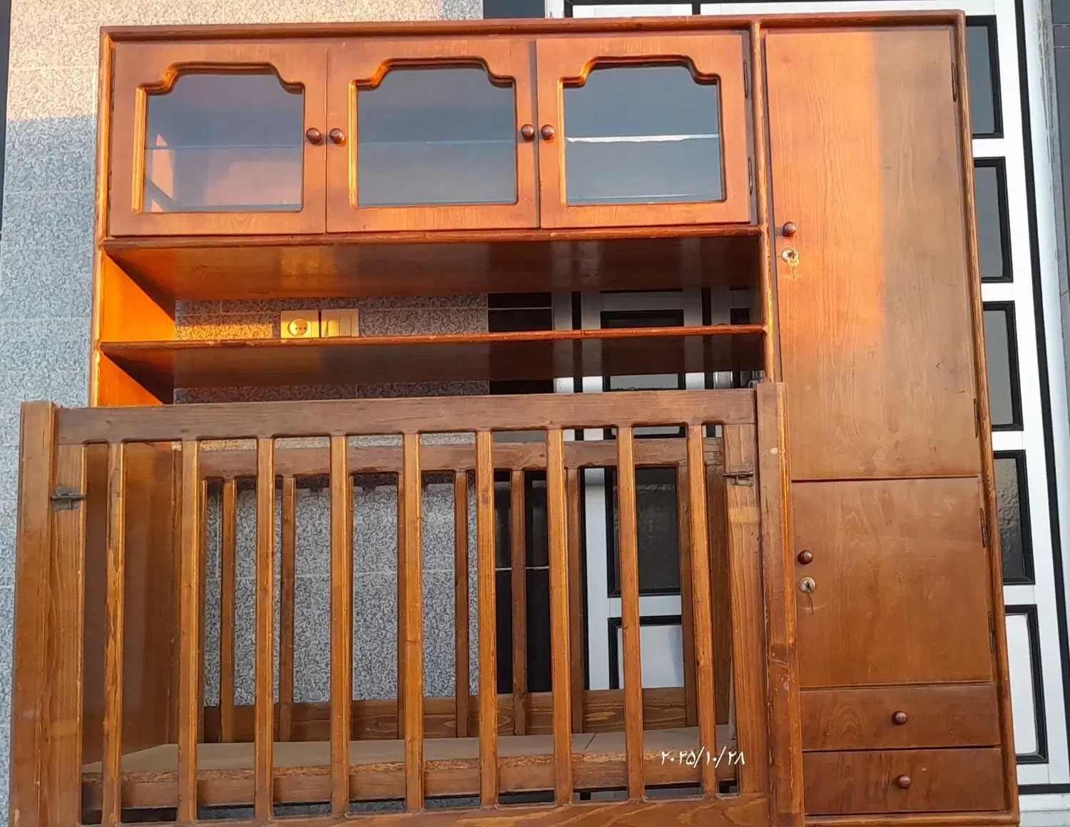 تخت خواب کودک وکمد|تخت و سرویس خواب|آق قلا, |دیوار