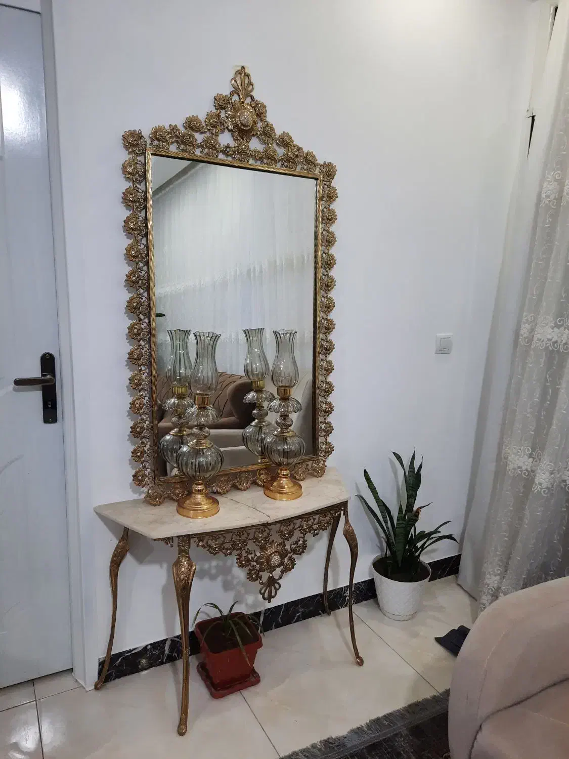 آینه کامل برنز|مبلمان خانگی و میز عسلی|سنندج, |دیوار