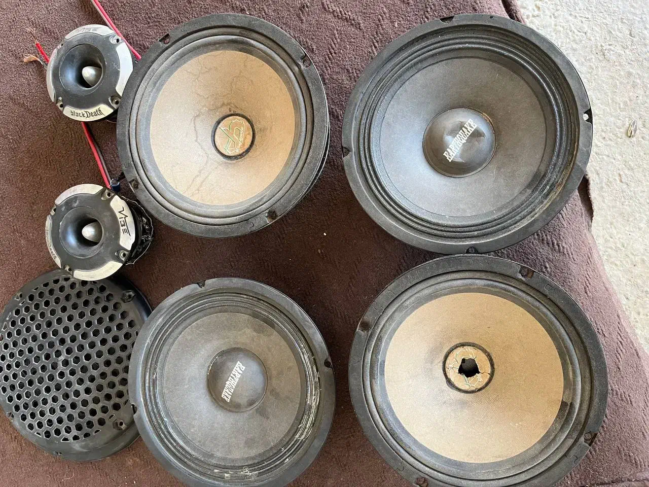 چهار عدد میدرنج و دو عدد سوپر توییتر|قطعات یدکی و لوازم جانبی|امیدیه, |دیوار