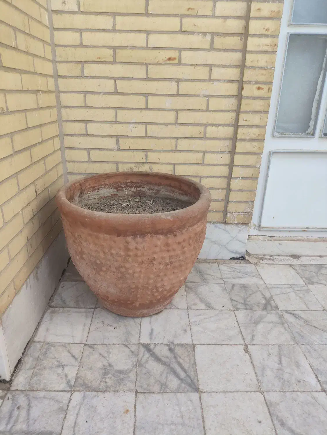 گلدان بزرگ سفالی 46×39|گل و گیاه طبیعی|یزد, |دیوار
