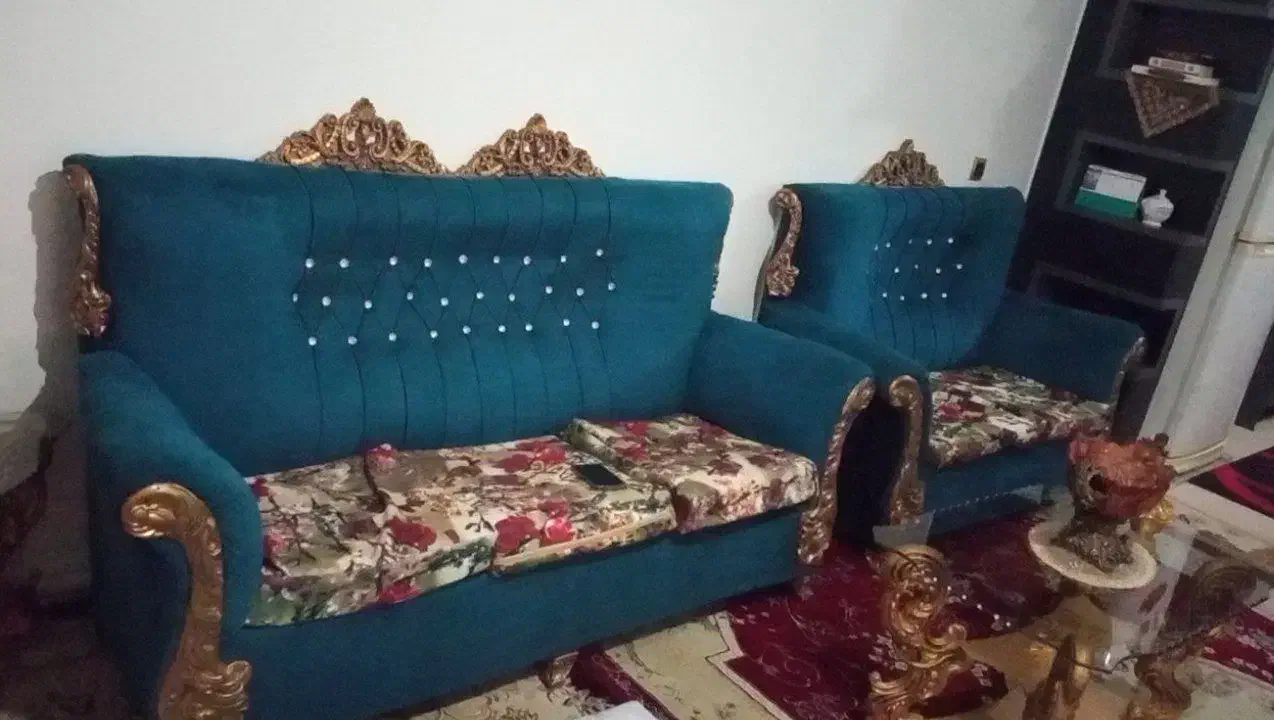 مبل 7نفره با سه عسلی فقط 2ملیون2500|مبلمان خانگی و میز عسلی|باغستان, |دیوار