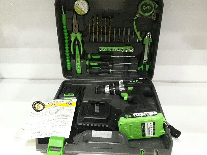 دریل شارژی سه کاره چکشی ۲۱ ولت پی ای پی P.A.P|ابزارآلات|تهران, خاوران|دیوار