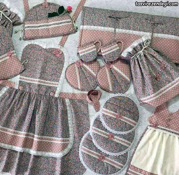 دوخت سرویس آشپزخانه وکاوروسایل|سفره، حوله، دستمال آشپزخانه|نورآباد, |دیوار