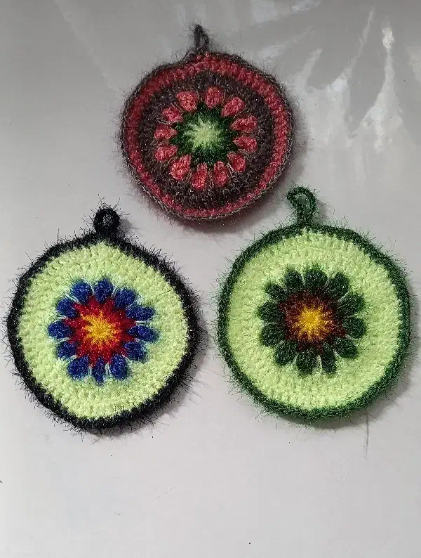 انواع اسکاجهای دستبافت آشپزخانه|لوازم نظافت|قوچان, |دیوار