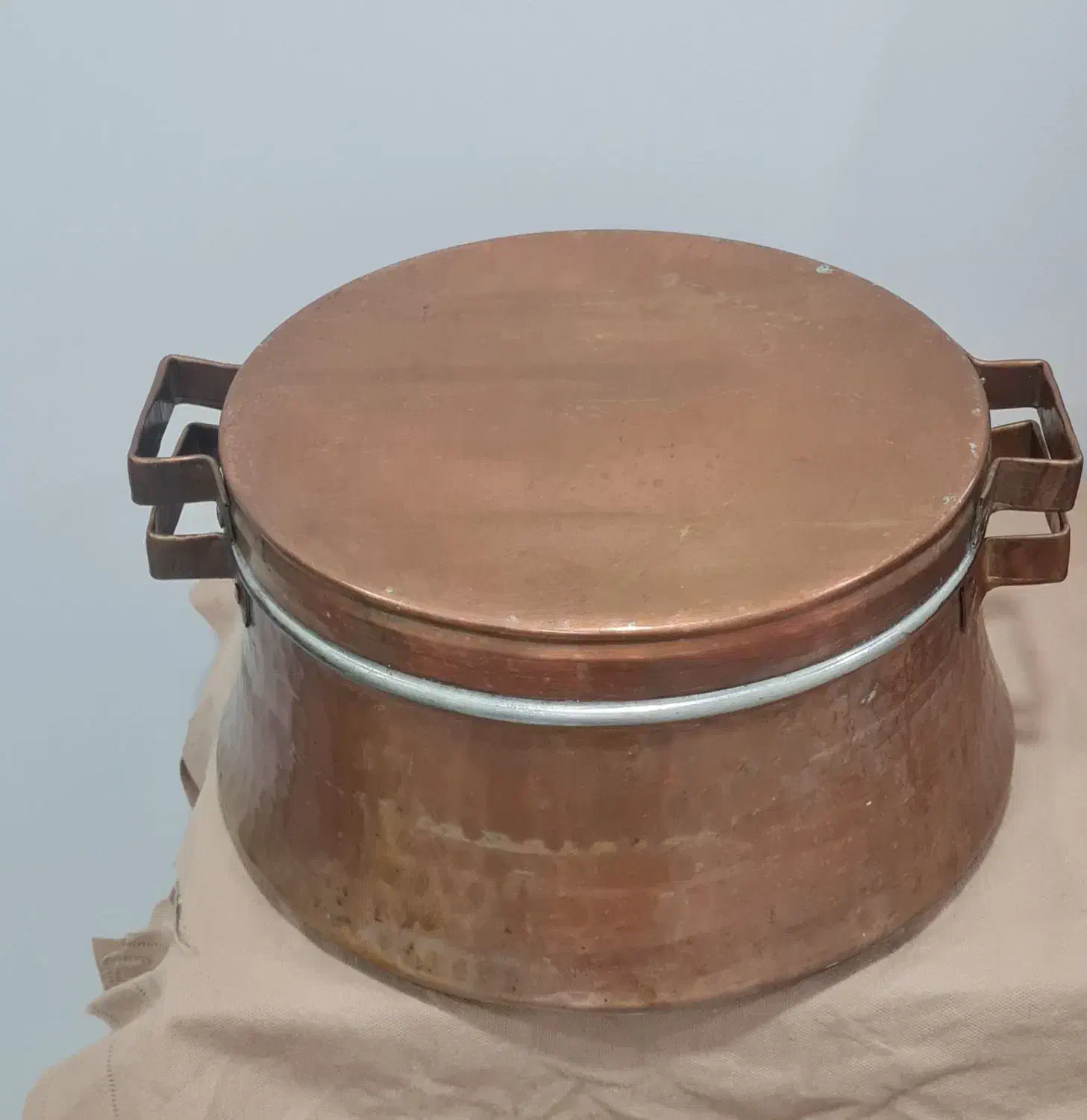 قابلمه مس قدیمی|کلکسیون اشیاء عتیقه|کرمان, |دیوار