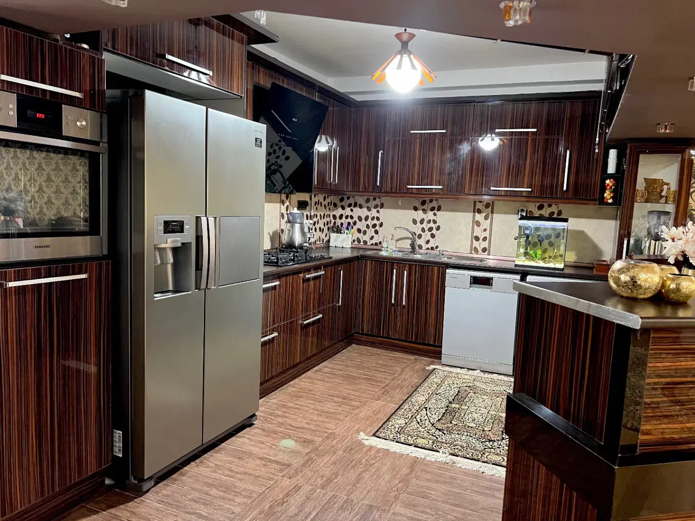 کابینت ترک هایگلاس به همراه هود.سینک.شیر آب.گاز|مصالح و تجهیزات ساختمان|کردکوی, |دیوار