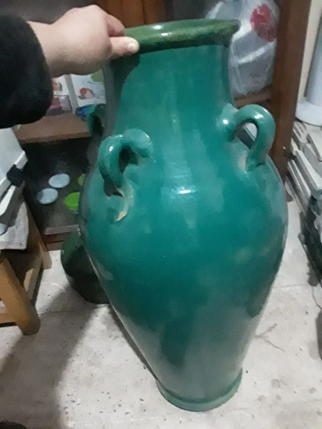 خمره قدیمی سایز متوسطکاملا سالم|کلکسیون اشیاء عتیقه|قزوین, |دیوار