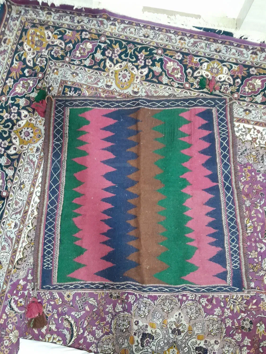 سفره دستباف|گلیم، جاجیم، گبه|کهنوج, |دیوار