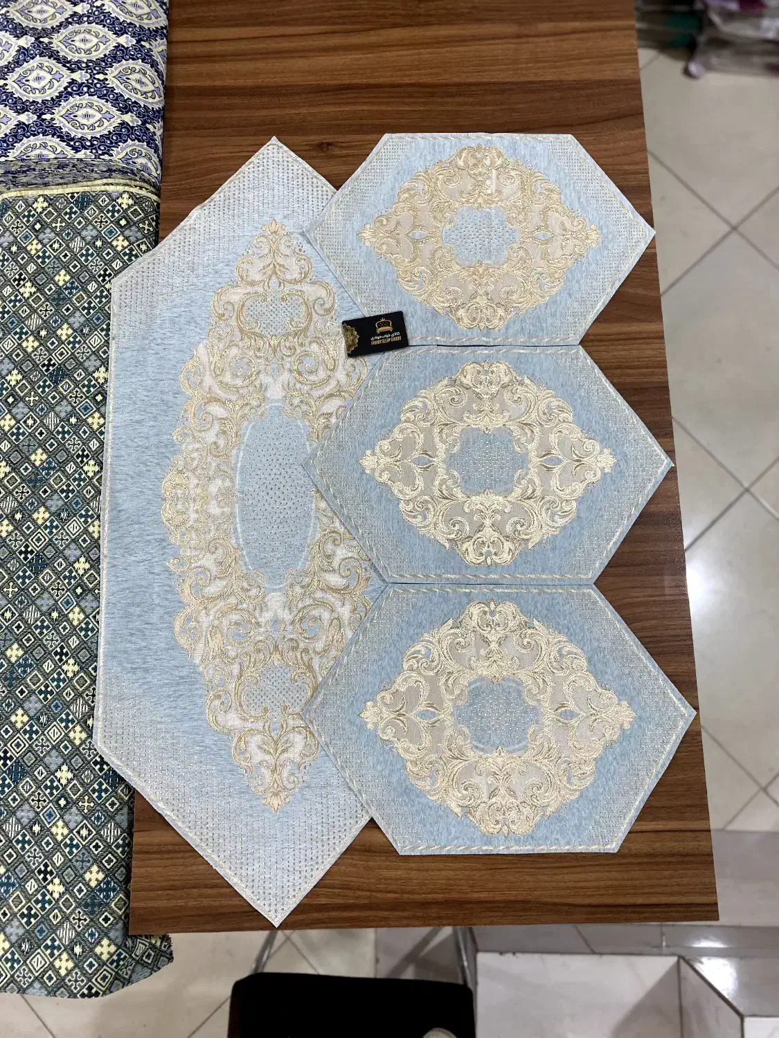 رانر رومیزی ۴ تیکه قلم زنی صحرا|پرده، رانر، رومیزی|قم, ولیعصر|دیوار