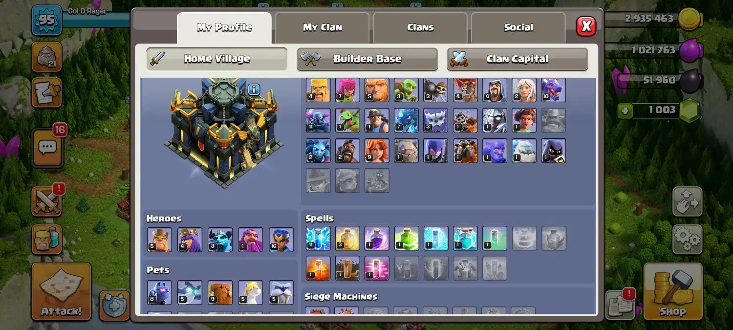 اکانت بازی کلش آف کلنز تان ۱۷|کنسول، بازی ویدئویی و آنلاین|تهران, مهران|دیوار