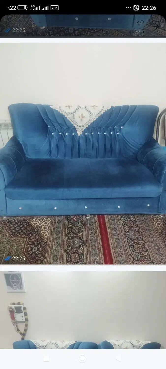 مبل هفت نفره|مبلمان خانگی و میز عسلی|شاهین‌شهر, شهرک گلدیس|دیوار