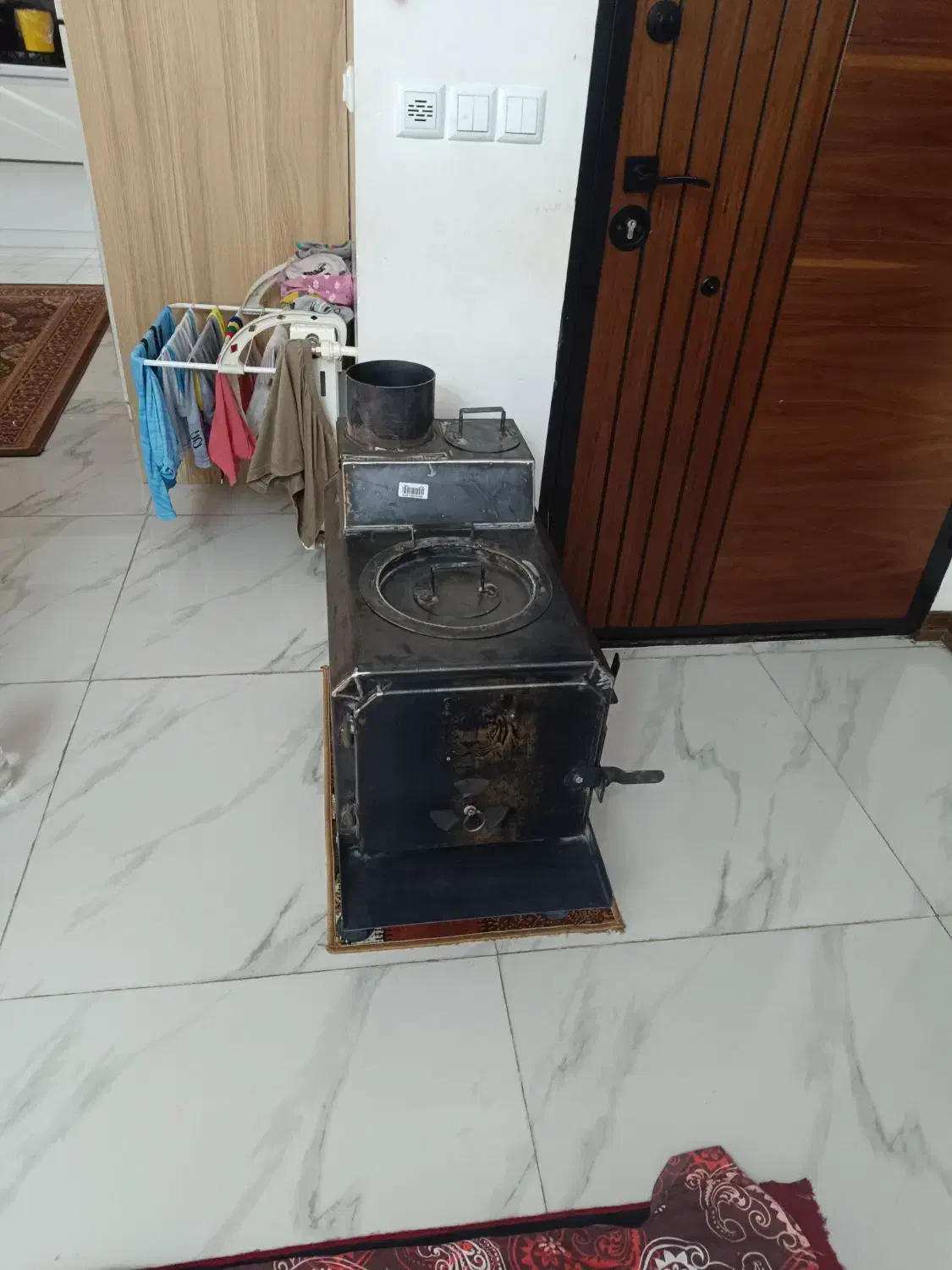 بخاری هیزمی آهنی چند منظوره|بخاری، هیتر، شومینه|رشت, نامجو|دیوار