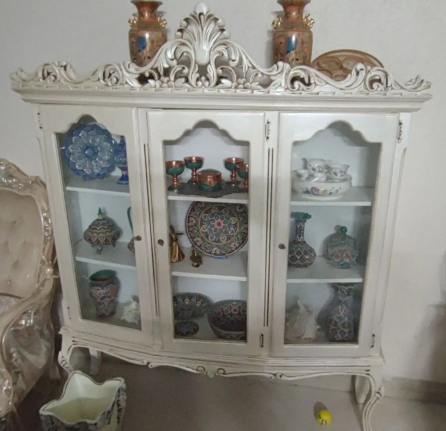 بوفه چوبی و میز تلوزیونی|بوفه، ویترین، کنسول|اصفهان, طامه|دیوار