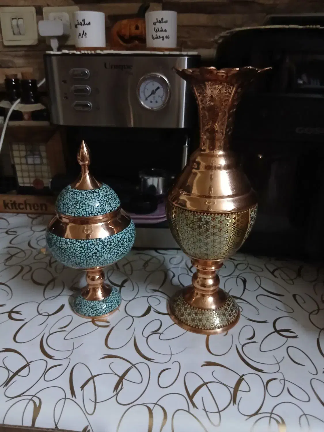 گلدان مسی قندون مسی صنایع دستی دکوری برنج|صنایع دستی و سایر لوازم تزئینی|تهران, خانی آباد نو شمالی|دیوار
