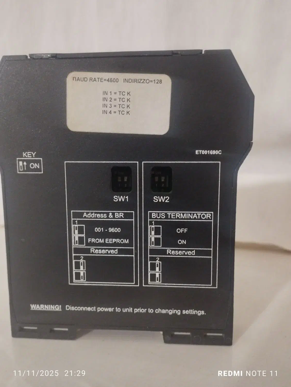 مبدل ترموکوپل چهار کاناله|قطعات یدکی و لوازم جانبی|باوله, |دیوار