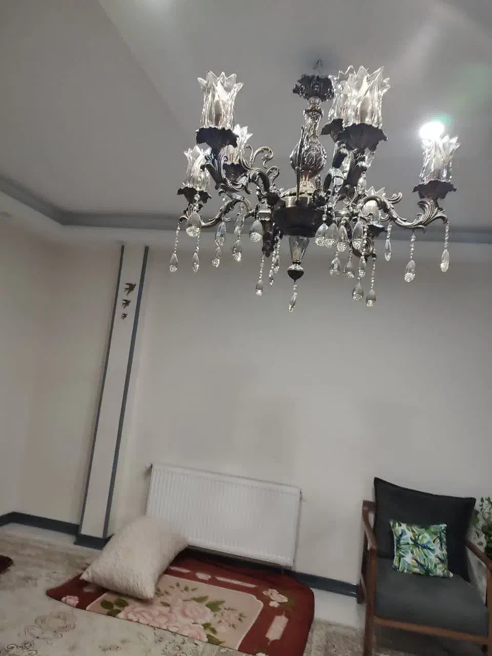 لوستر برنج ۹ لامپ|لوستر و چراغ آویز|فردیس, شهرک ناز|دیوار