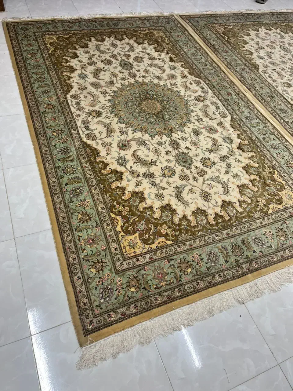 دو در سه دستباف کرک چله و گل ابریشم کاشان|فرش|تهران, اباذر|دیوار