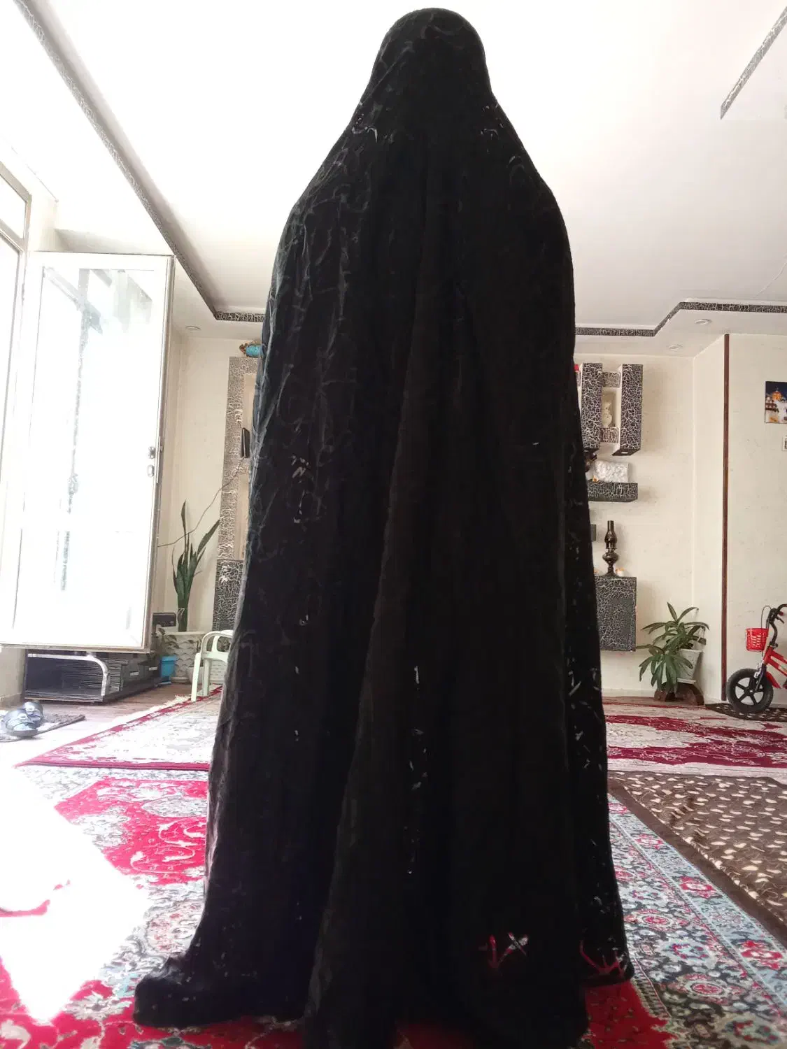 چادر مجلسی طرح دار مشکی|لباس|شهرکرد, |دیوار