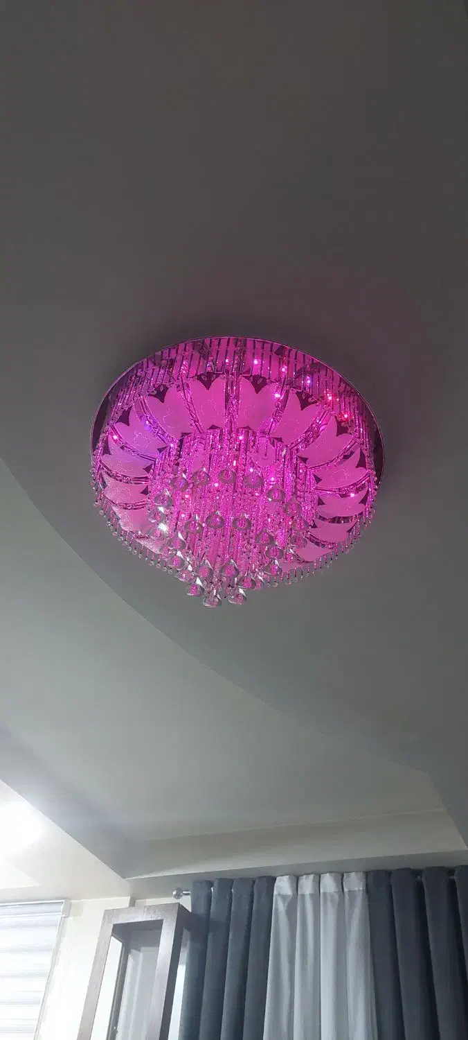 لوستر کریستال با ریموت کنترل و۱۲ عدد لامپ|لوستر و چراغ آویز|تهران, نازیآباد|دیوار