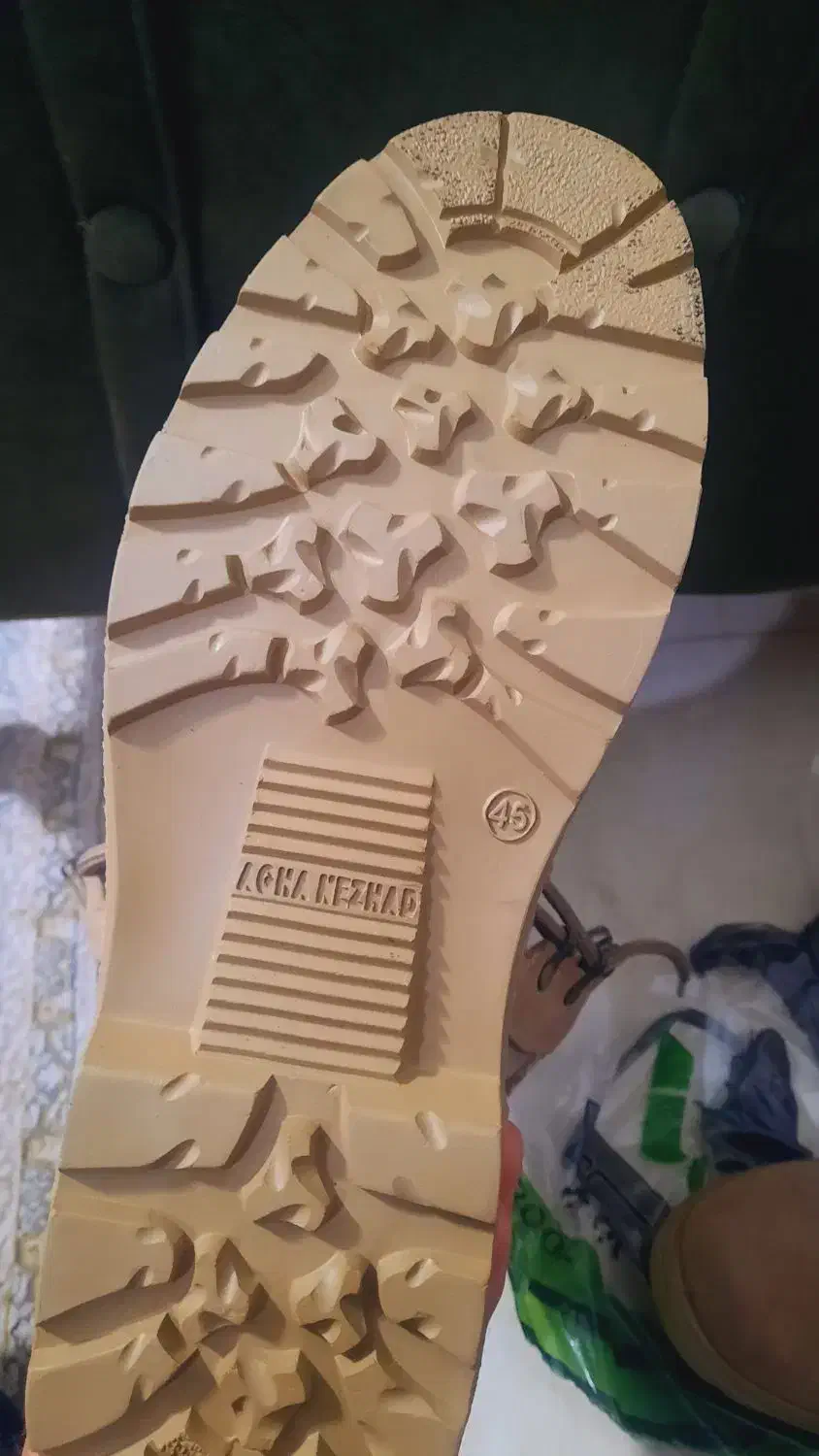 پوتیم عملیاتی خاکی سایز ۴۵|کیف، کفش، کمربند|رشت, رودبارتان|دیوار