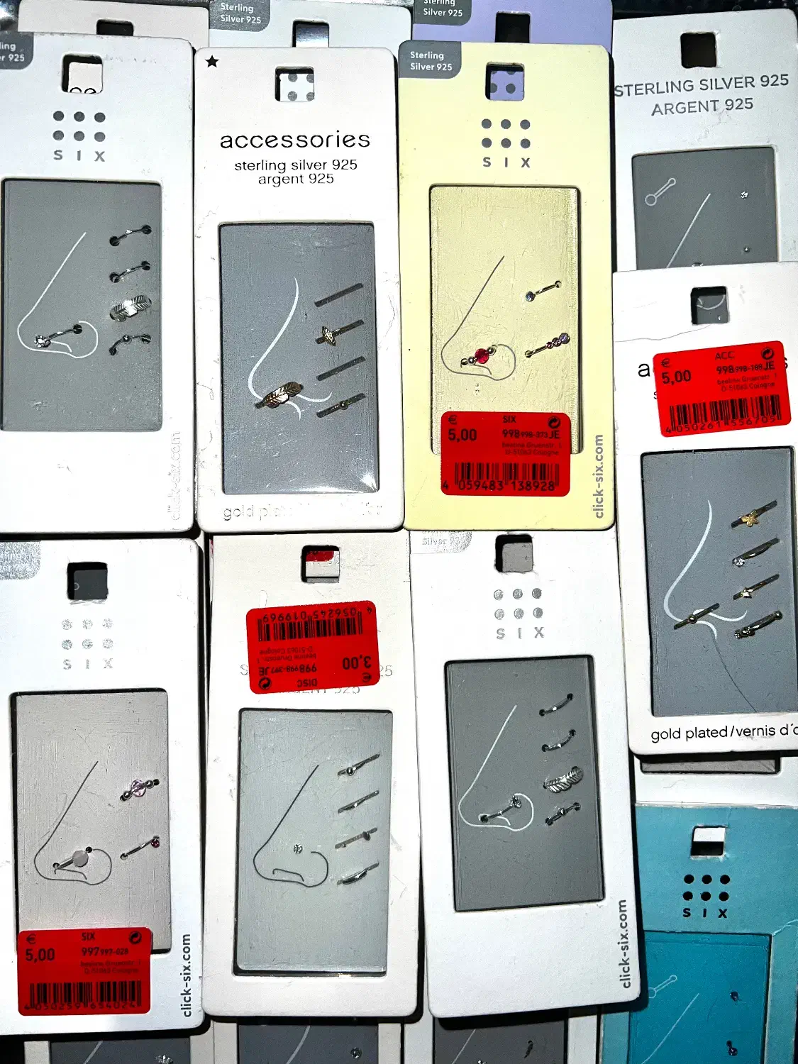 پیرسینگ بینی نقره اصل نگین حلقه ای قلابی سوزنی ال|جواهرات|رشت, بازار|دیوار