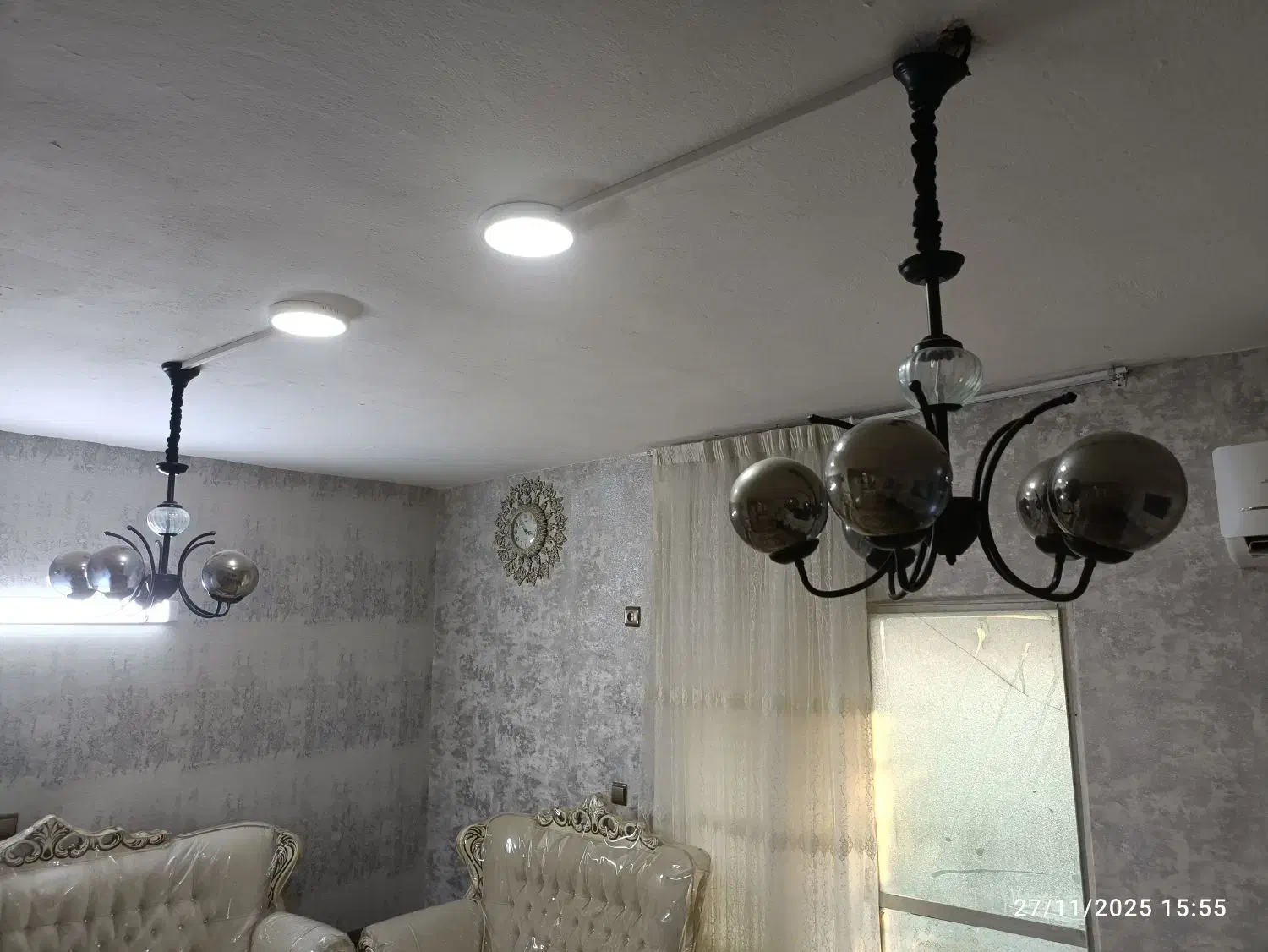 لوستر نو پنج شعله|لوستر و چراغ آویز|بندرعباس, |دیوار