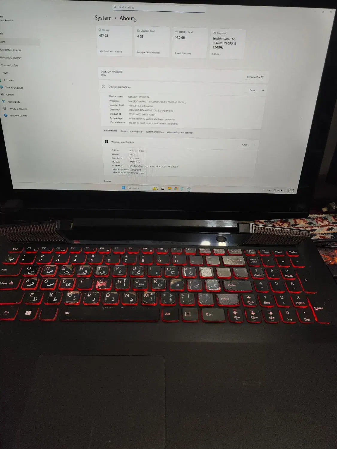 لپتاب lenonoy700 15isk|رایانه همراه|نقده, |دیوار