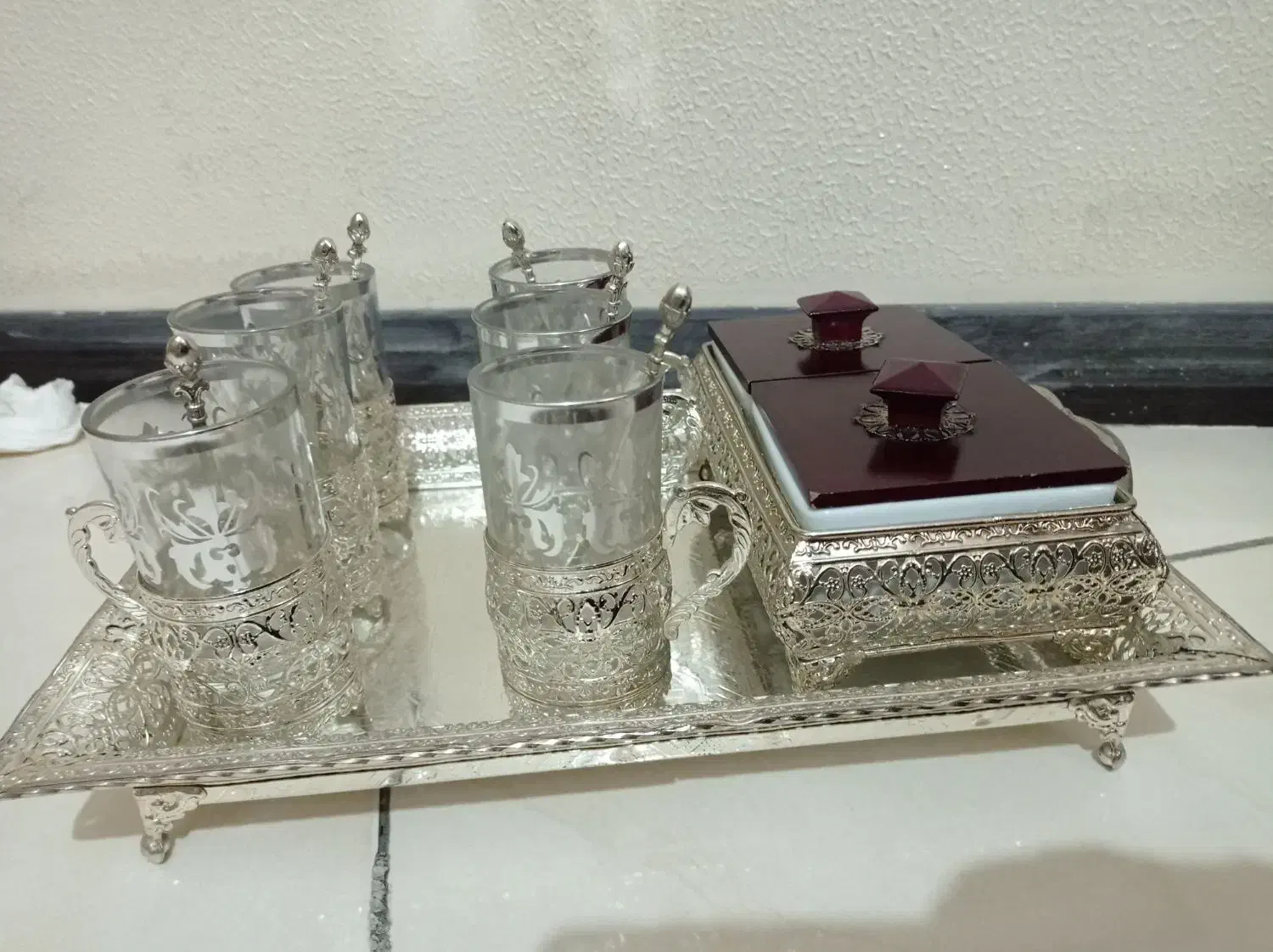 تعدادی ظروف سیلور پذیرایی نو|ظروف سرو و پذیرایی|شاهینشهر, گرگاب|دیوار