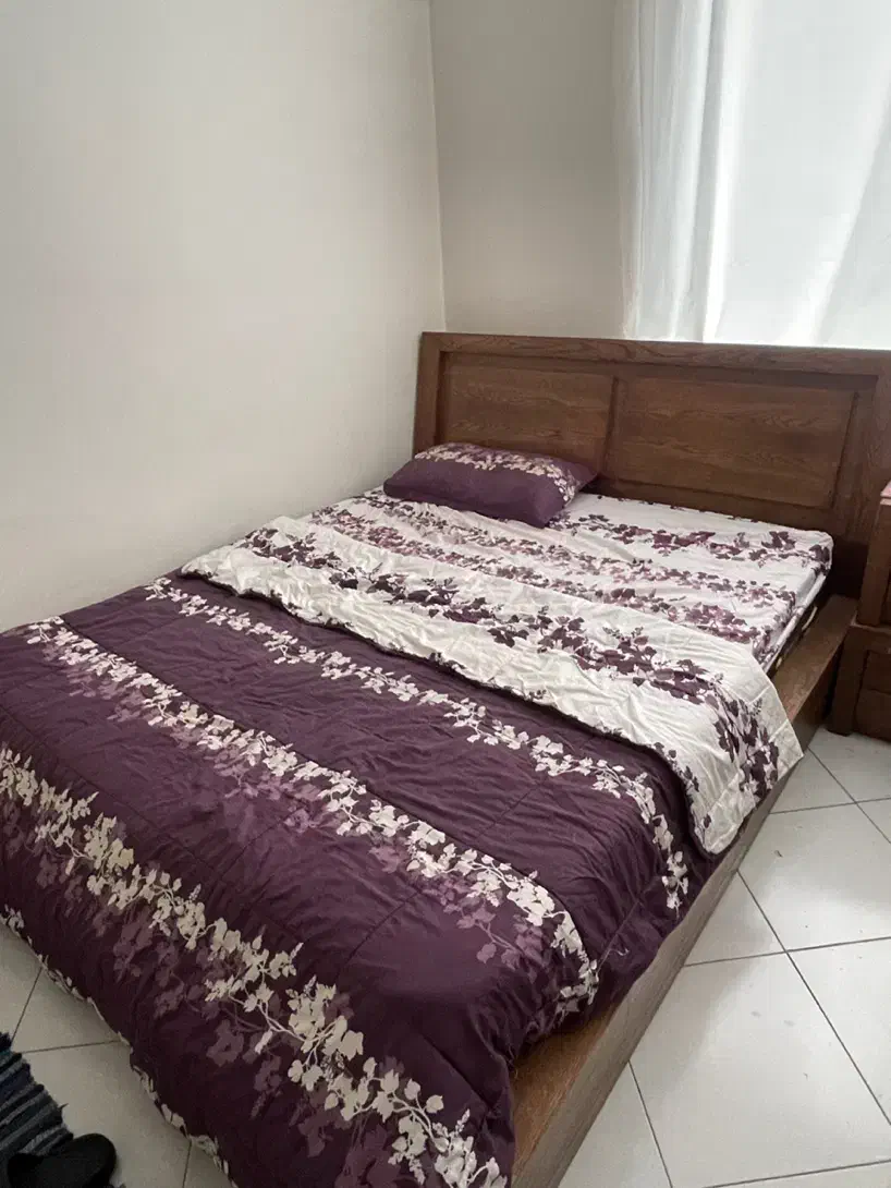 سرویس خواب دو نفره و پاتختی و میز ارایش|تخت و سرویس خواب|تهران, شهرک نفت|دیوار